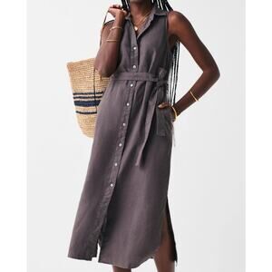 faherty linen laguna dress Women's Laguna Linen Kova Shirtdress